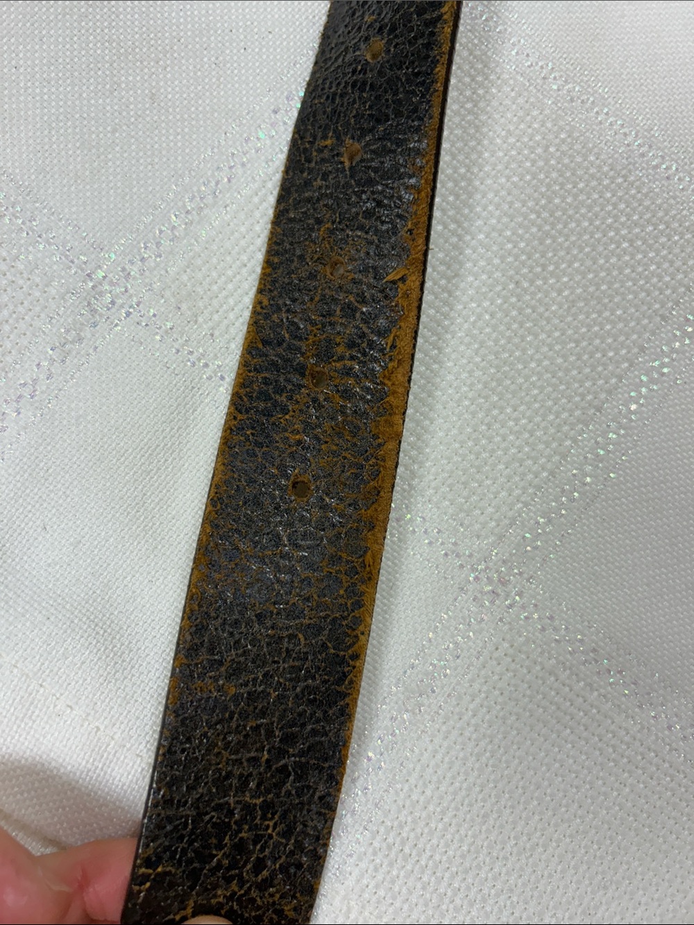 Classic women’s  Dark Brown Leather Belt with Brass Buckle image 5